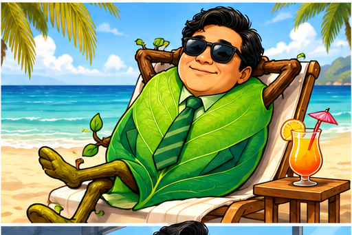 Tom relaxing on a beach